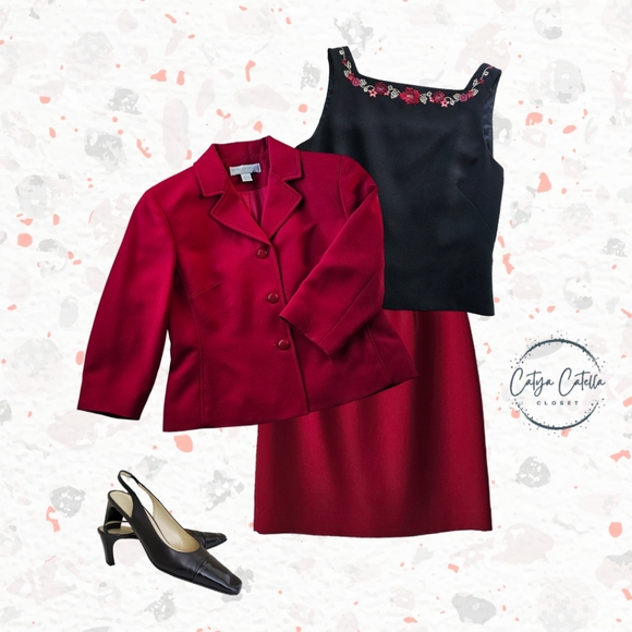 Petite Sophisticate Square-Neck Sleeveless Embroidered Top | NWOT | 4P | Black - Picture 2 of 16